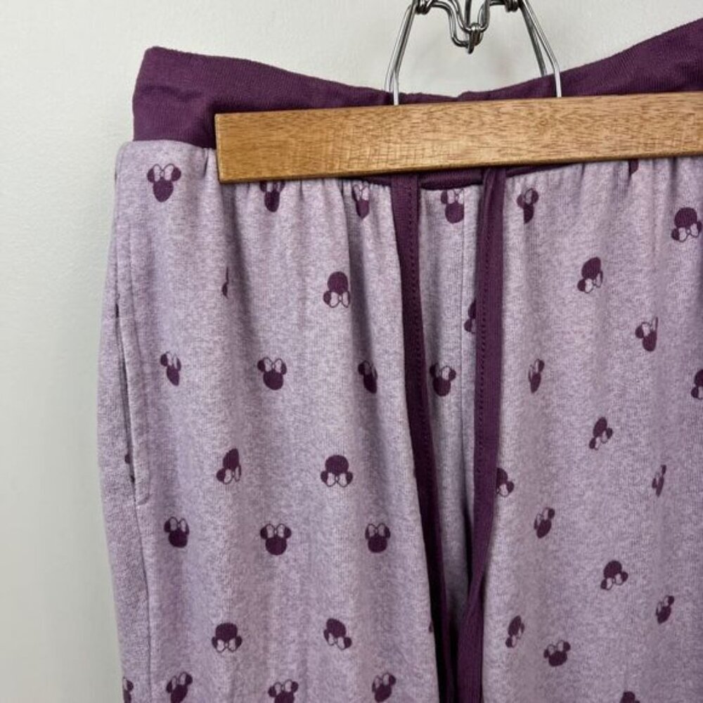 Disney Women's Small Purple Minnie Mouse Sleepwear Loungewear Set Long Sleeve - Picture 4 of 11